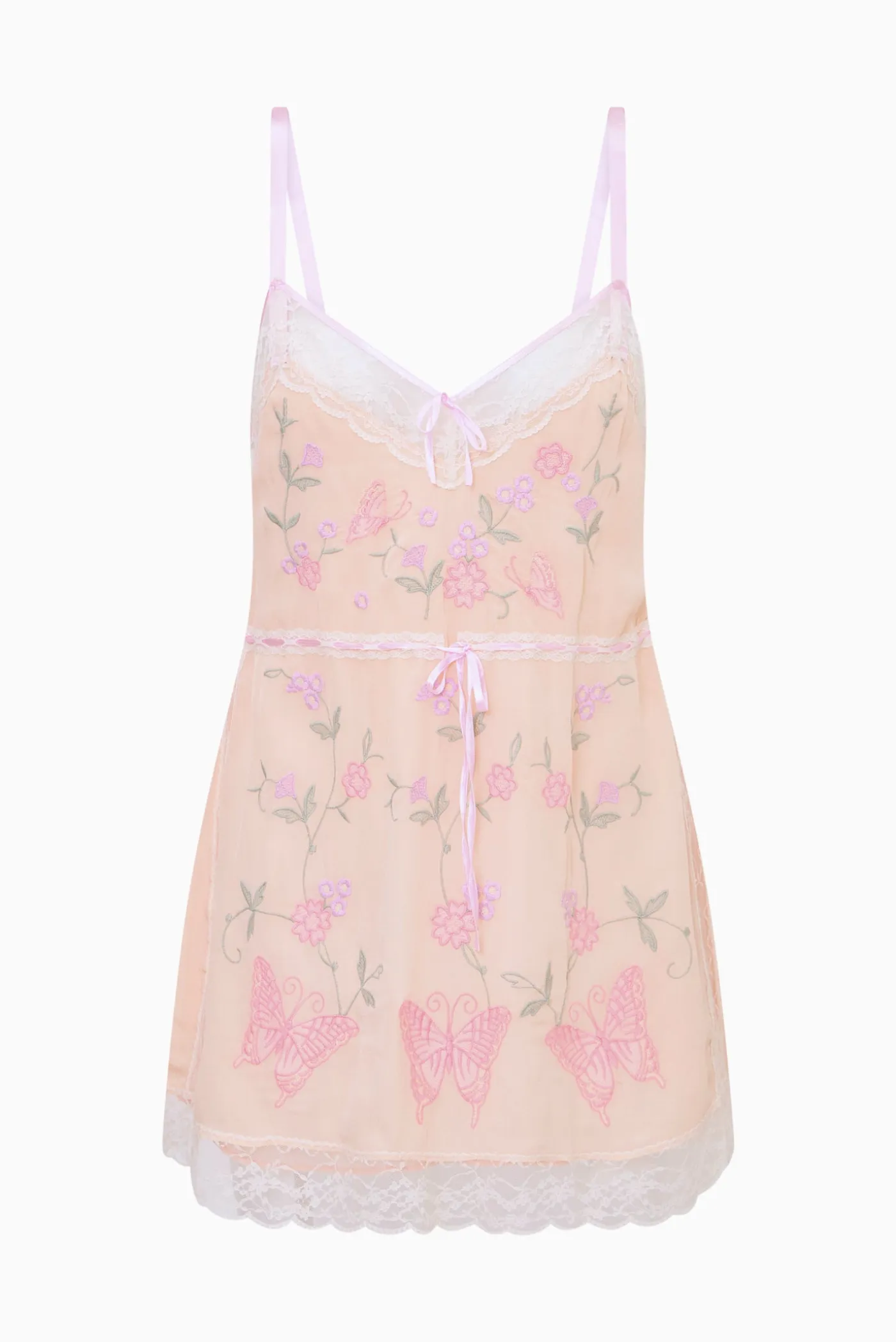 Nouvelle Embroidered Butterfly Mini Dress