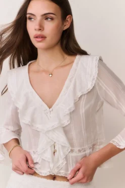 Olenna Cotton Victorian Ruffle Top