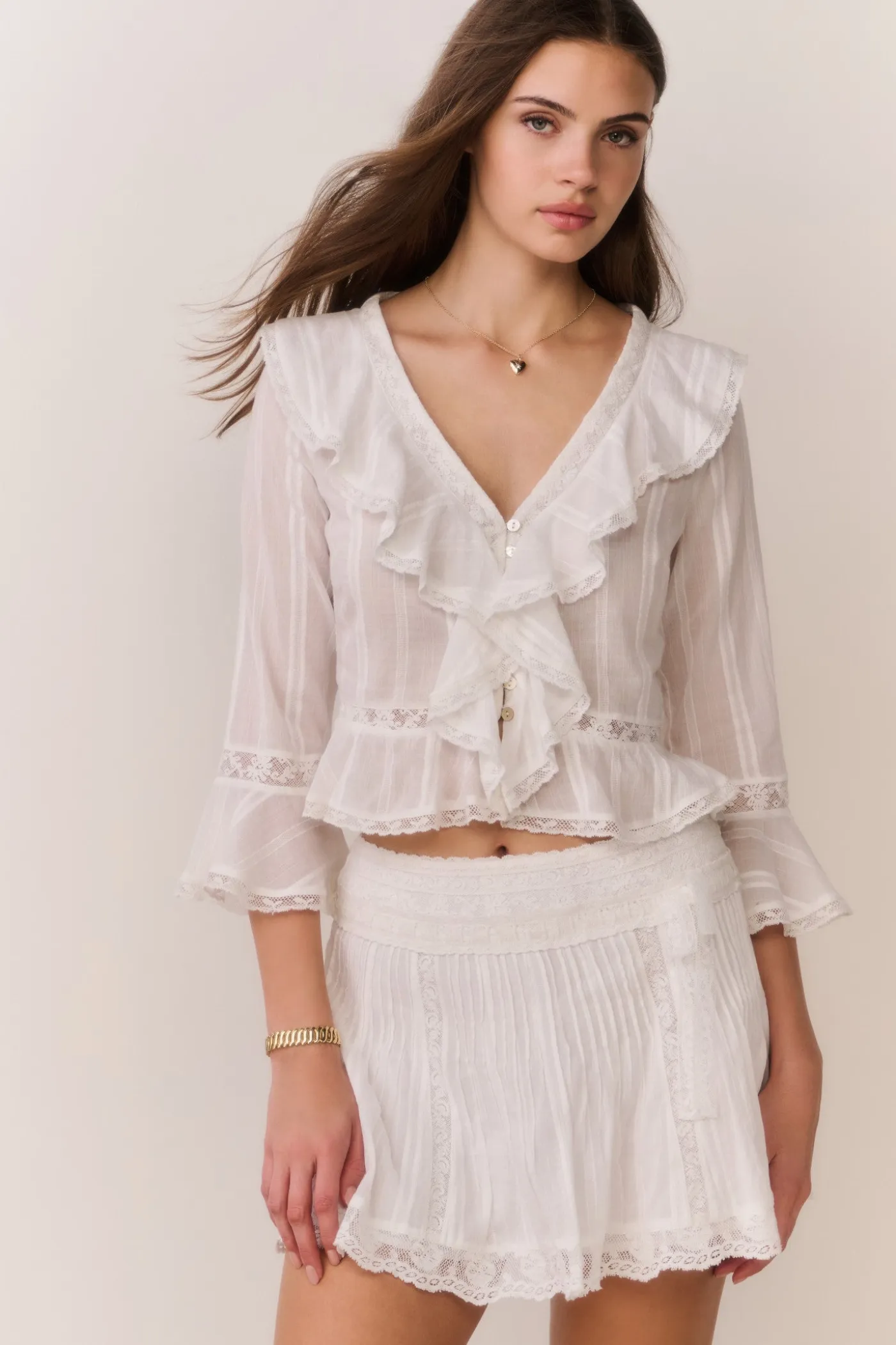 Olenna Cotton Victorian Ruffle Top