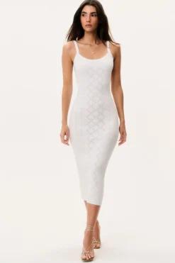 Opalina Cotton Pointelle Midi Dress