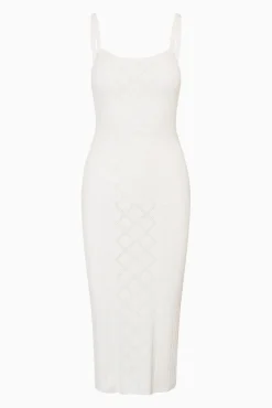Opalina Cotton Pointelle Midi Dress