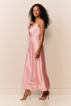 Peach Pom Pom Manuela Maxi Dress
