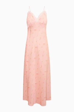 Peach Pom Pom Manuela Maxi Dress