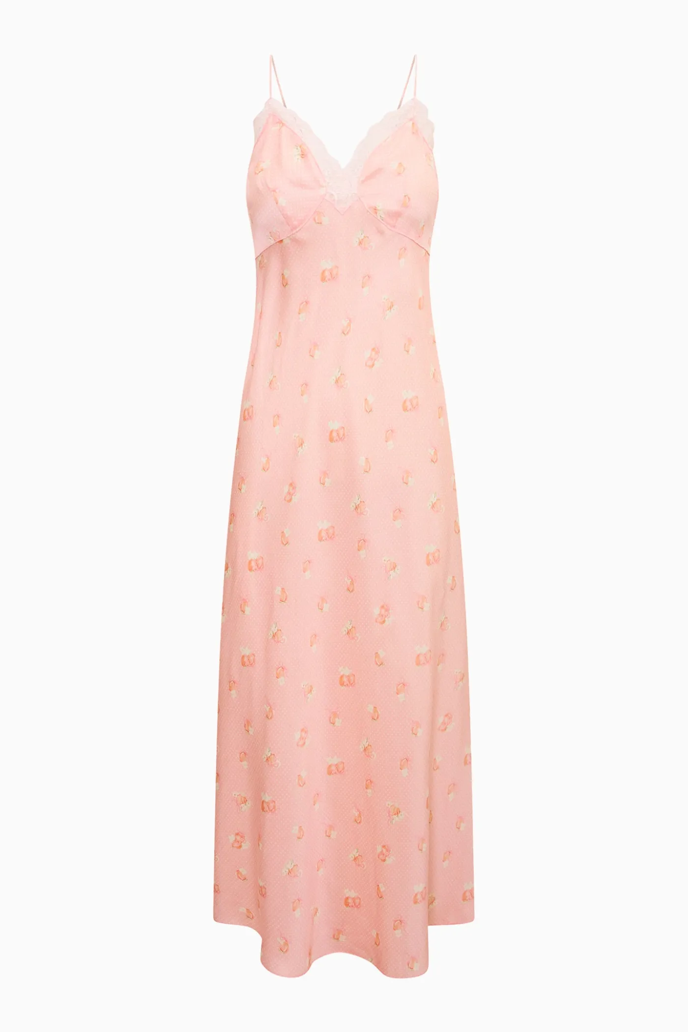 Peach Pom Pom Manuela Maxi Dress