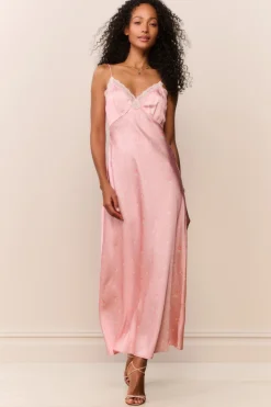 Peach Pom Pom Manuela Maxi Dress