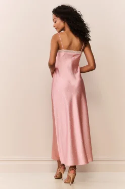 Peach Pom Pom Manuela Maxi Dress
