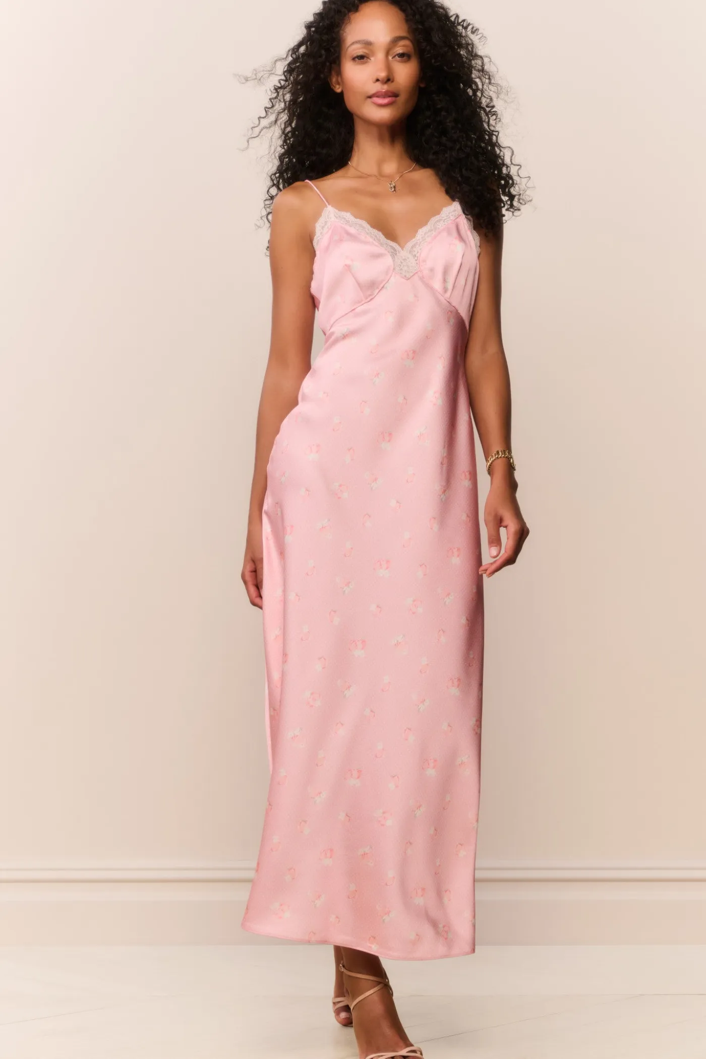 Peach Pom Pom Manuela Maxi Dress