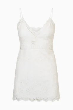Peppy Eyelet Cotton Mini Dress