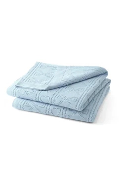 Pointelle Throw Blanket