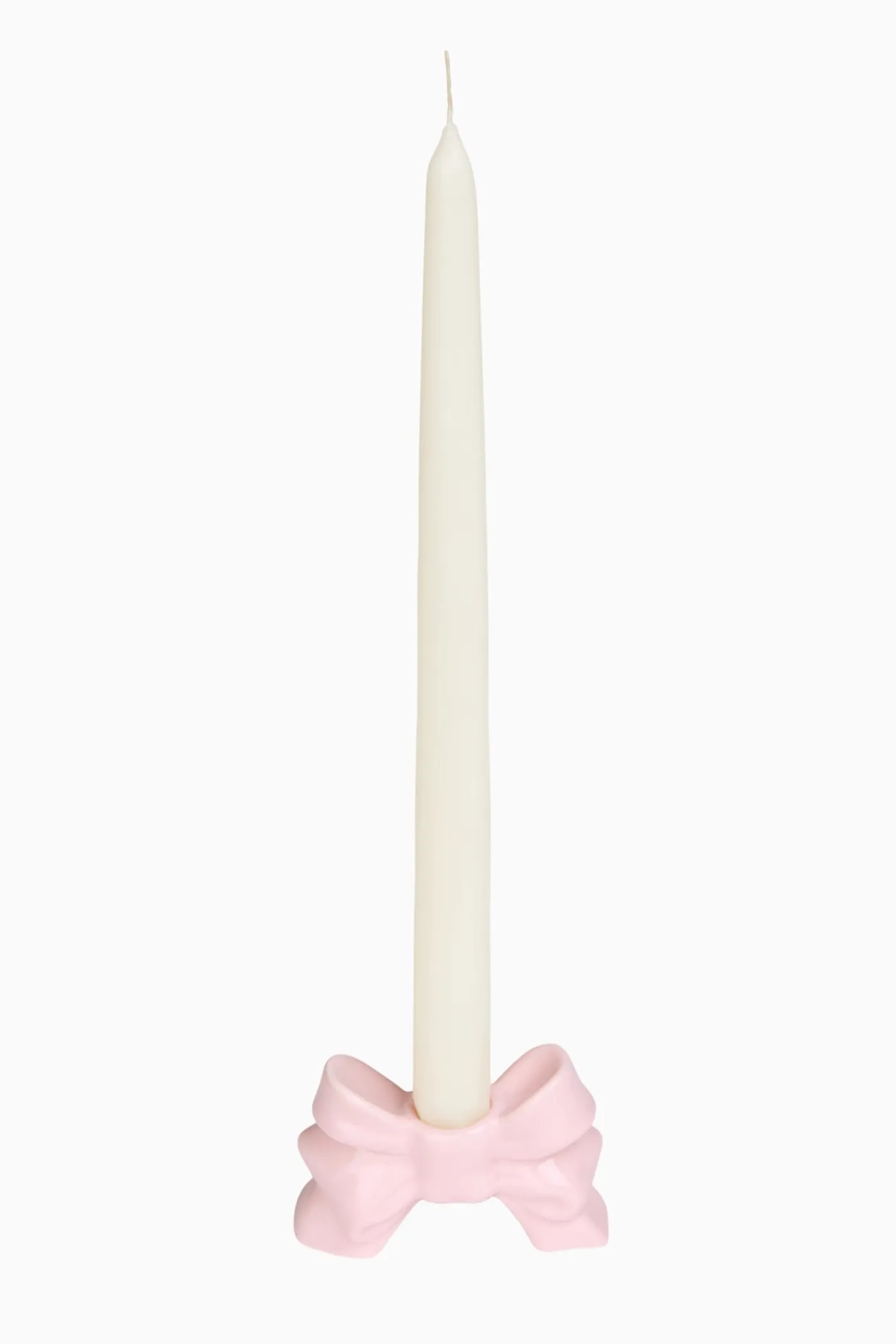 Porcelain Bow Candlestick Holder - Set Of 2