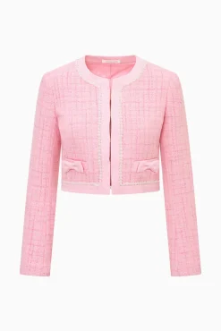 Ralphette Pearl-Embellished Tweed Jacket