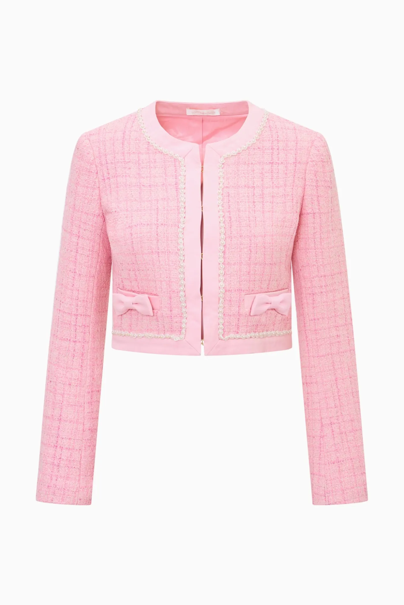 Ralphette Pearl-Embellished Tweed Jacket