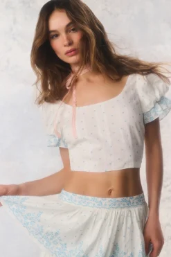 Re-Edition Christine Cotton Polkadot Top