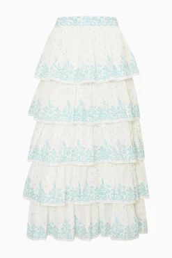 Re-Edition Julieta Cotton Tiered Maxi Skirt