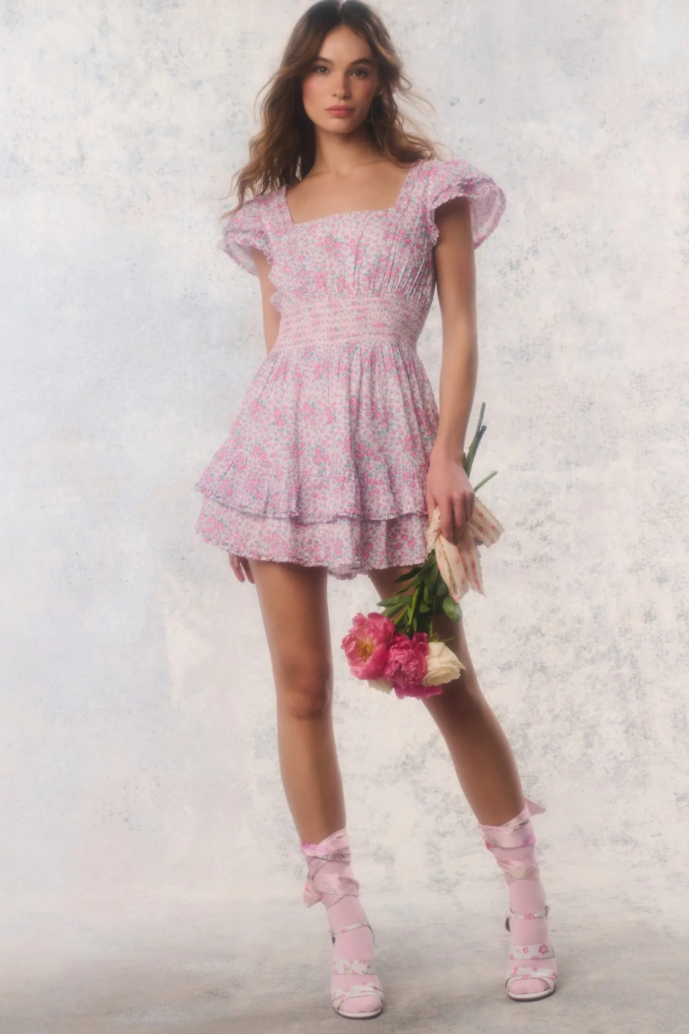 Re-Edition Stanton Floral Cotton Mini Dress