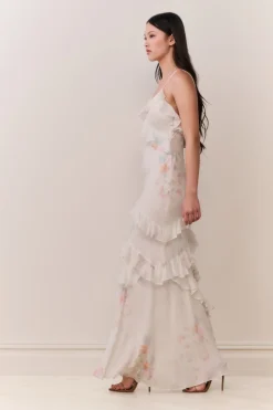 Rialto Floral Bow Print Maxi Dress