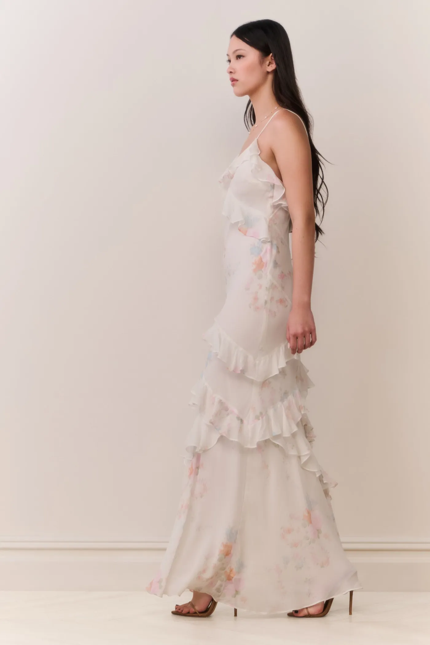 Rialto Floral Bow Print Maxi Dress