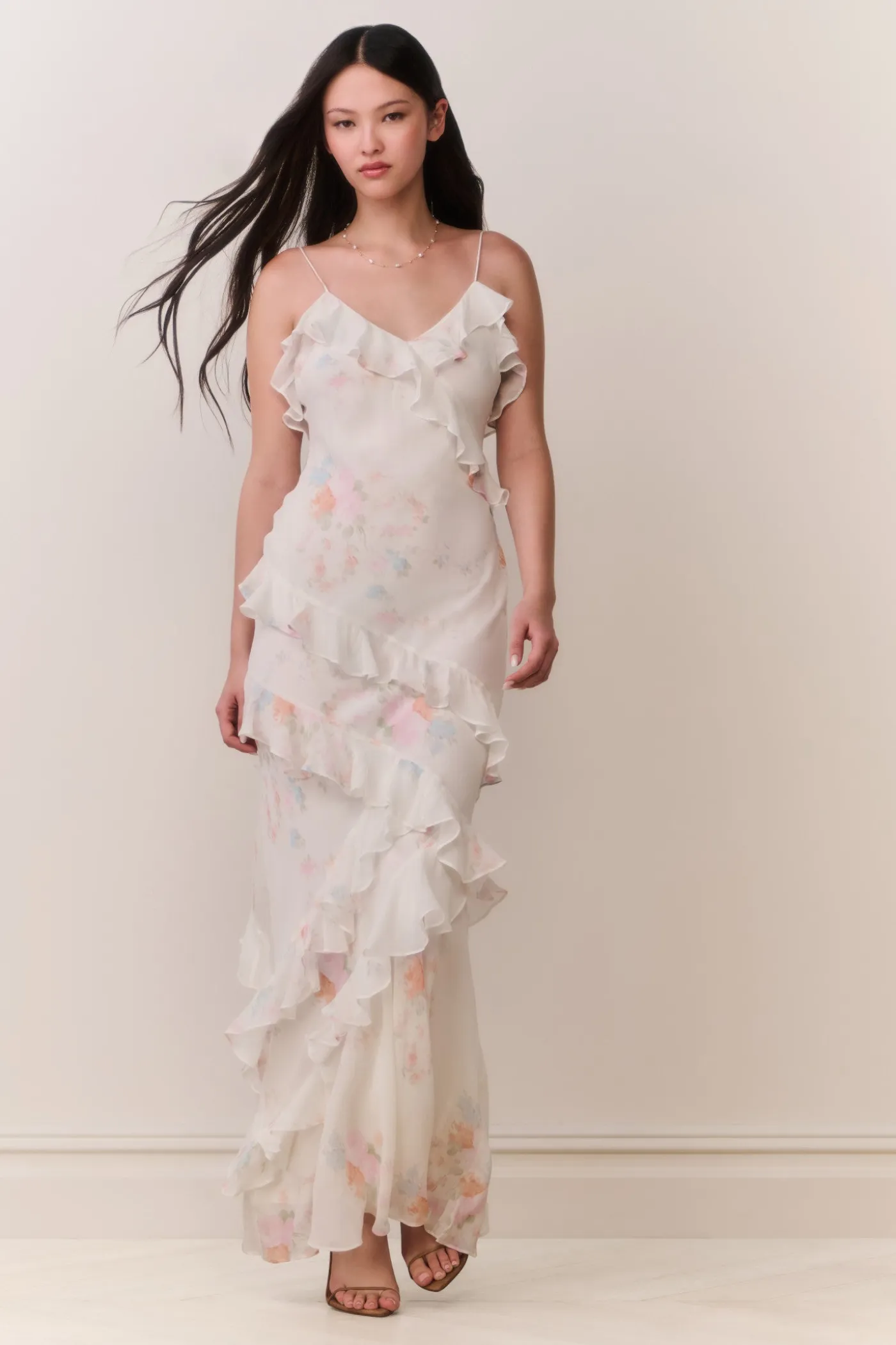 Rialto Floral Bow Print Maxi Dress