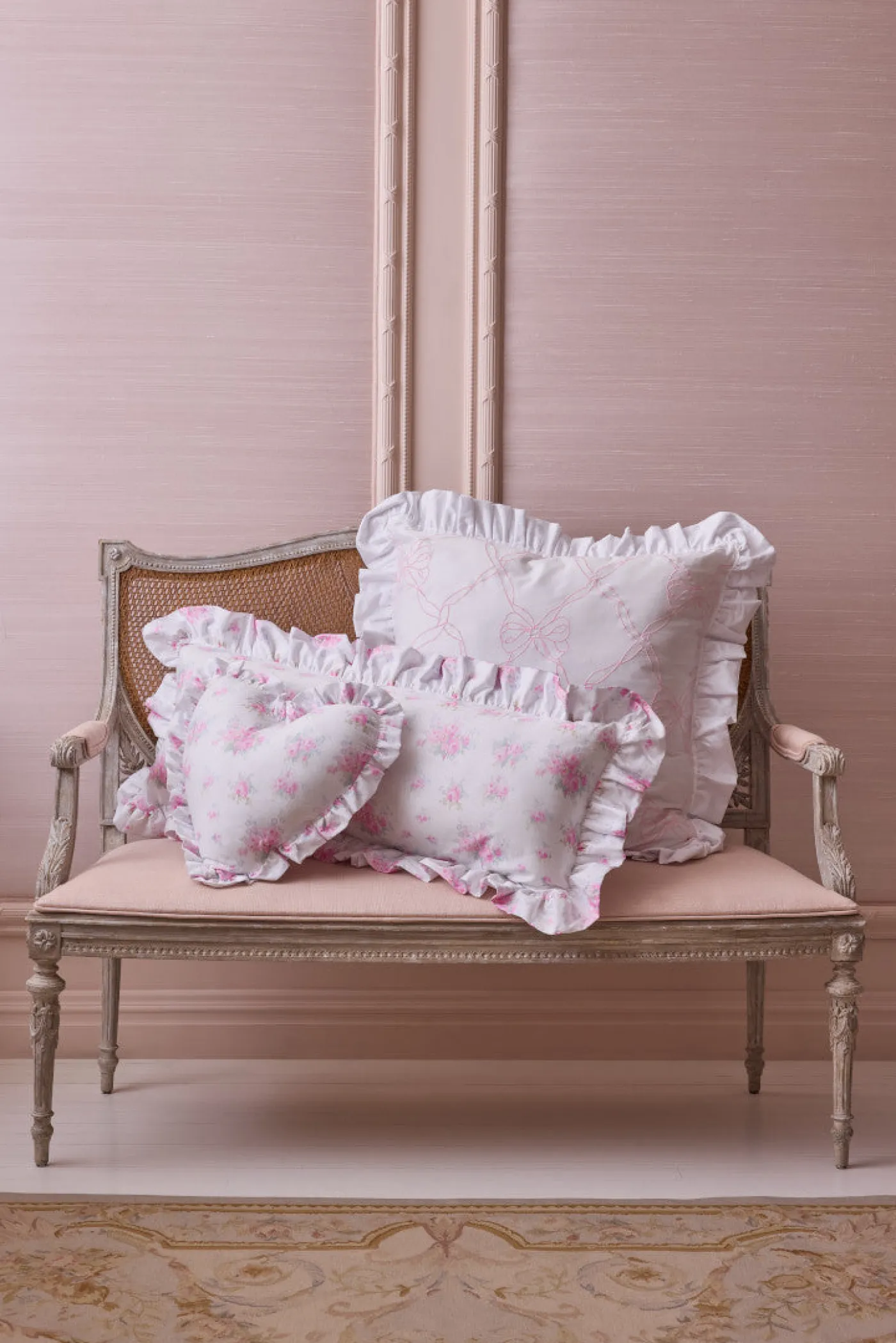 Ruffle Heart Pillow