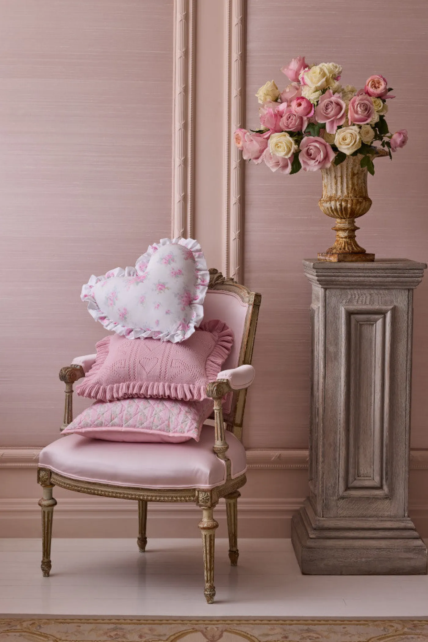 Ruffle Heart Pillow