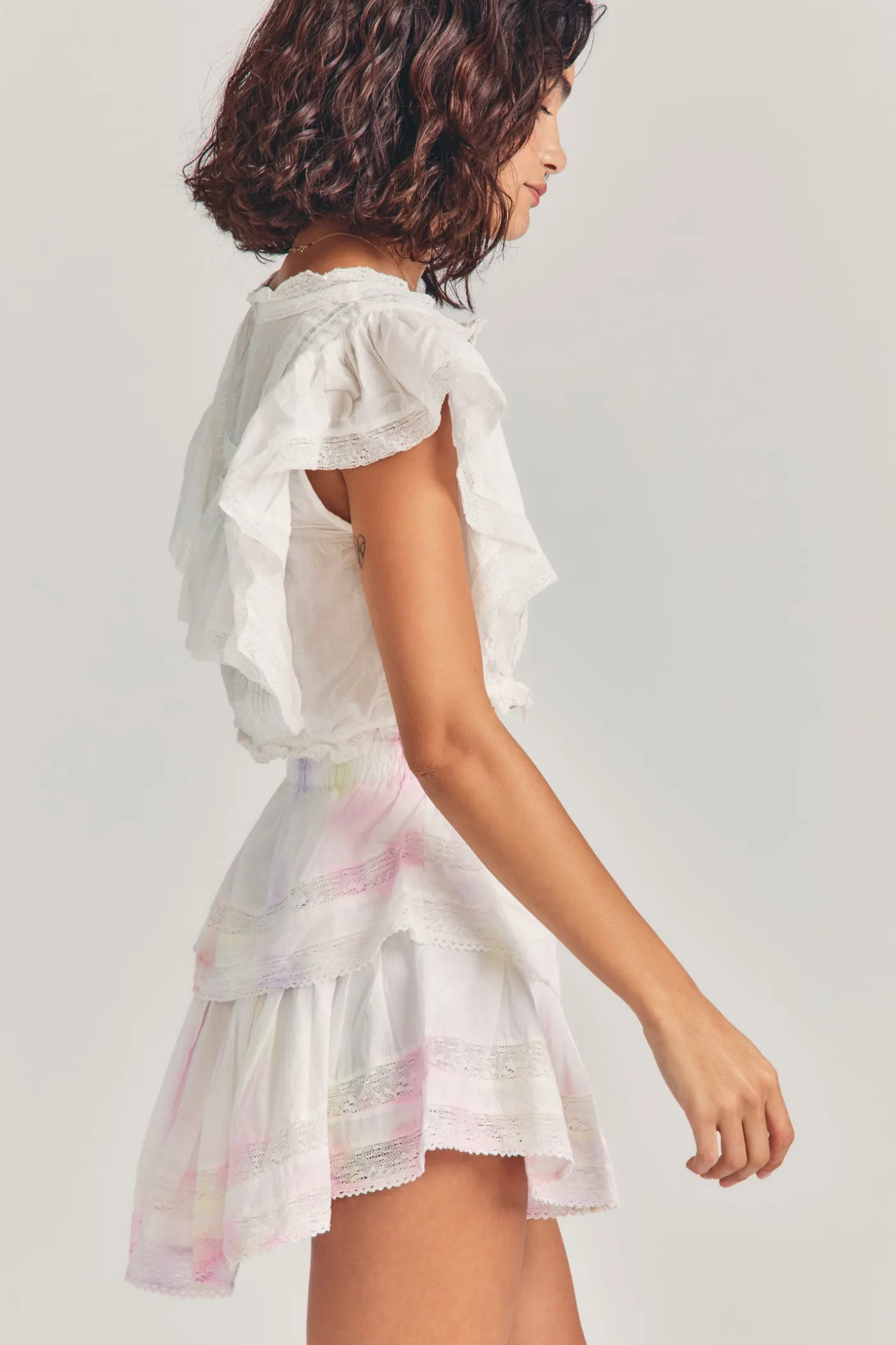 Ruffle Mini Heritage Skirt