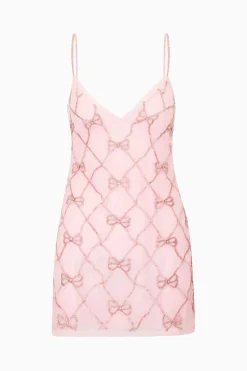 Shella Beaded Bow Mini Dress