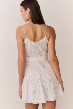Sibelle Floral Embroidered Cotton Mini Dress