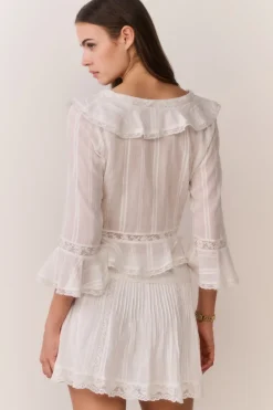 Solena Cotton Victorian Mini Skirt