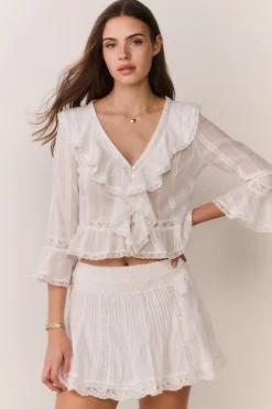 Solena Cotton Victorian Mini Skirt