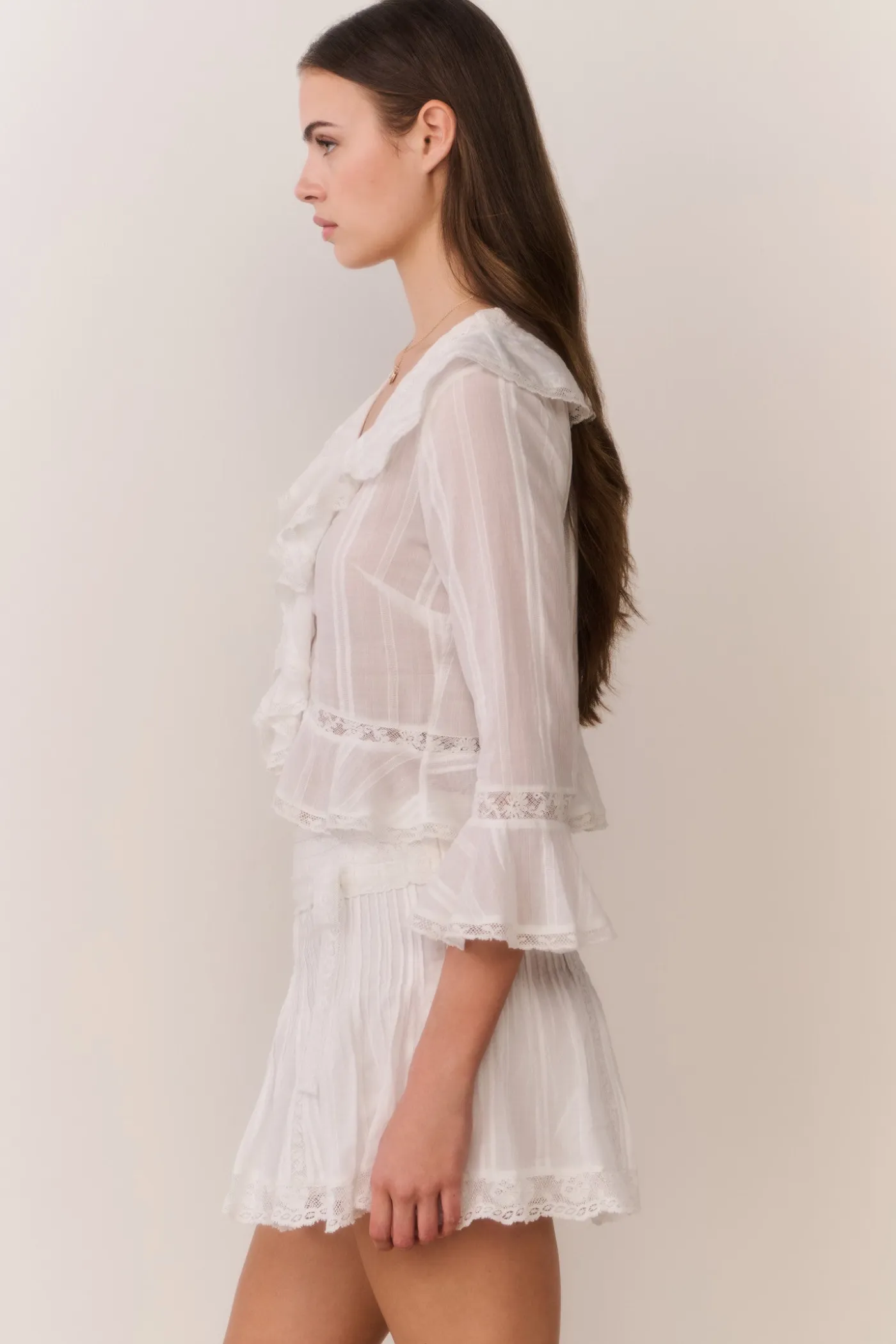 Solena Cotton Victorian Mini Skirt