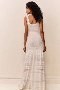 Solenne Fine Pointelle Maxi Dress