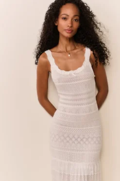 Solenne Fine Pointelle Maxi Dress