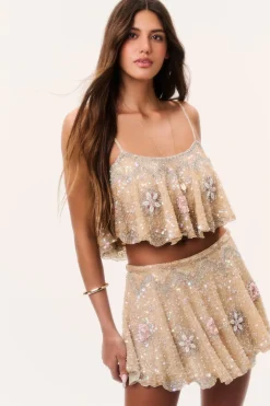 Sorwyn Beaded Sequin Crop Top