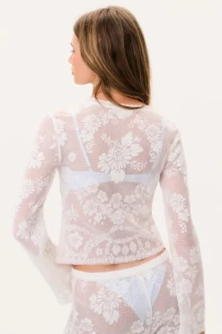 Stacellea Sheer Lace Top