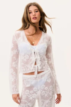 Stacellea Sheer Lace Top