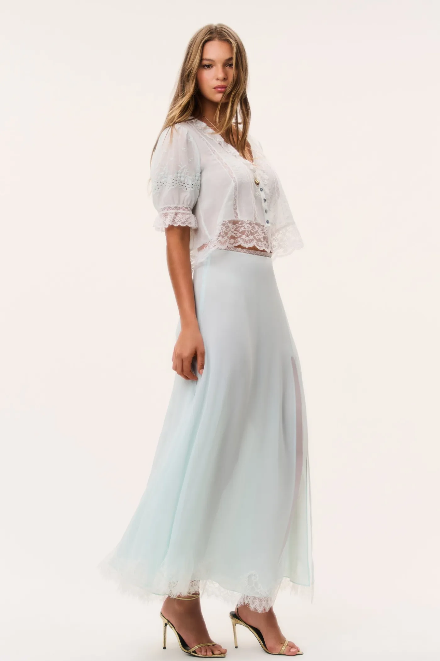 Sybel Silk Chiffon Maxi Skirt