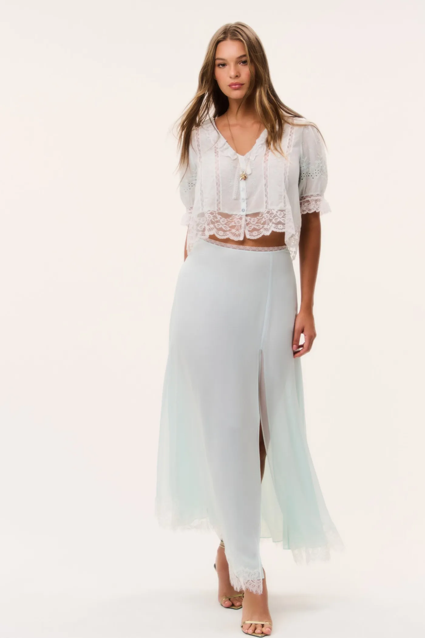 Sybel Silk Chiffon Maxi Skirt