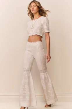 Tevla Cotton Victorian Bell Bottom Pant