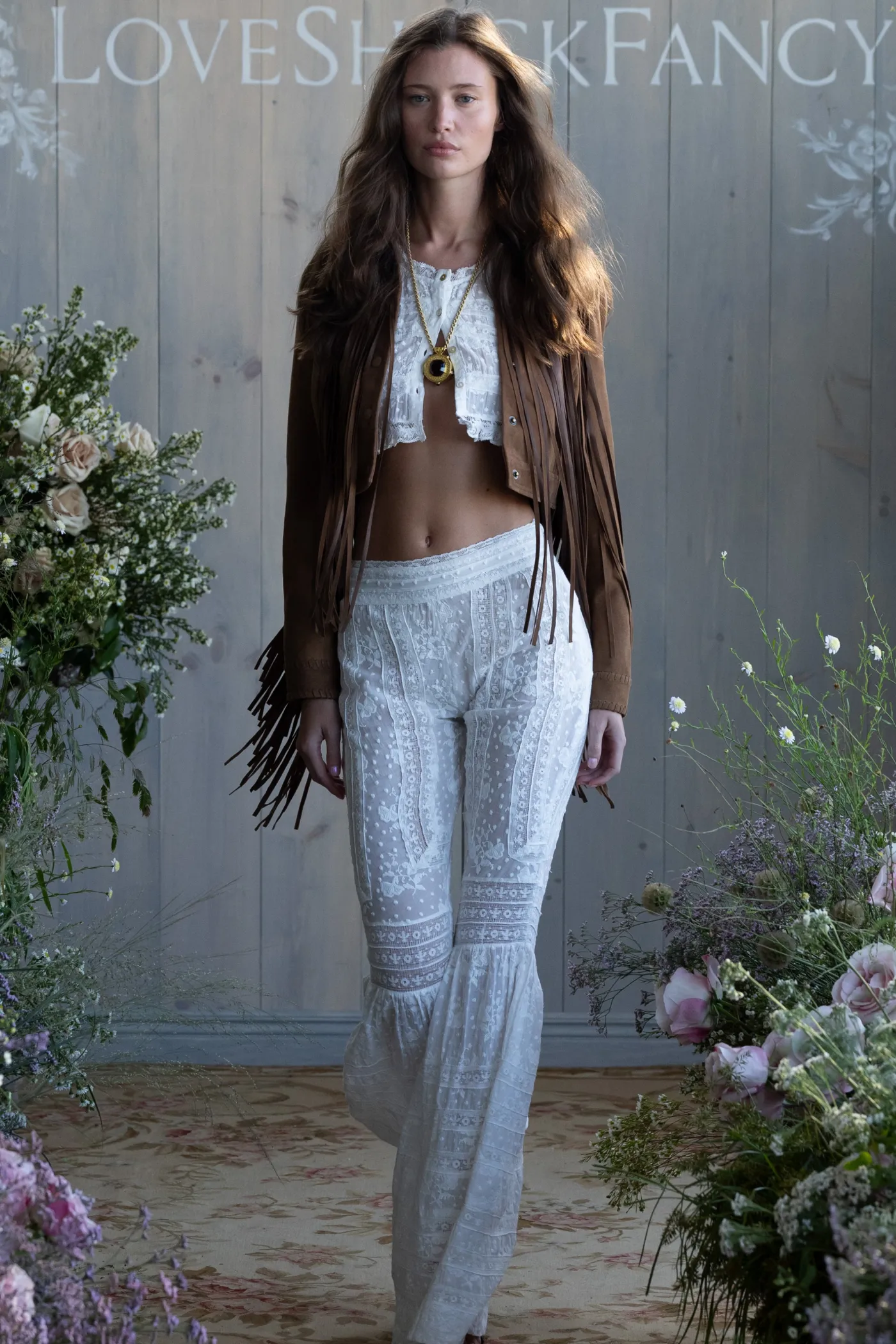 Tevla Cotton Victorian Bell Bottom Pant