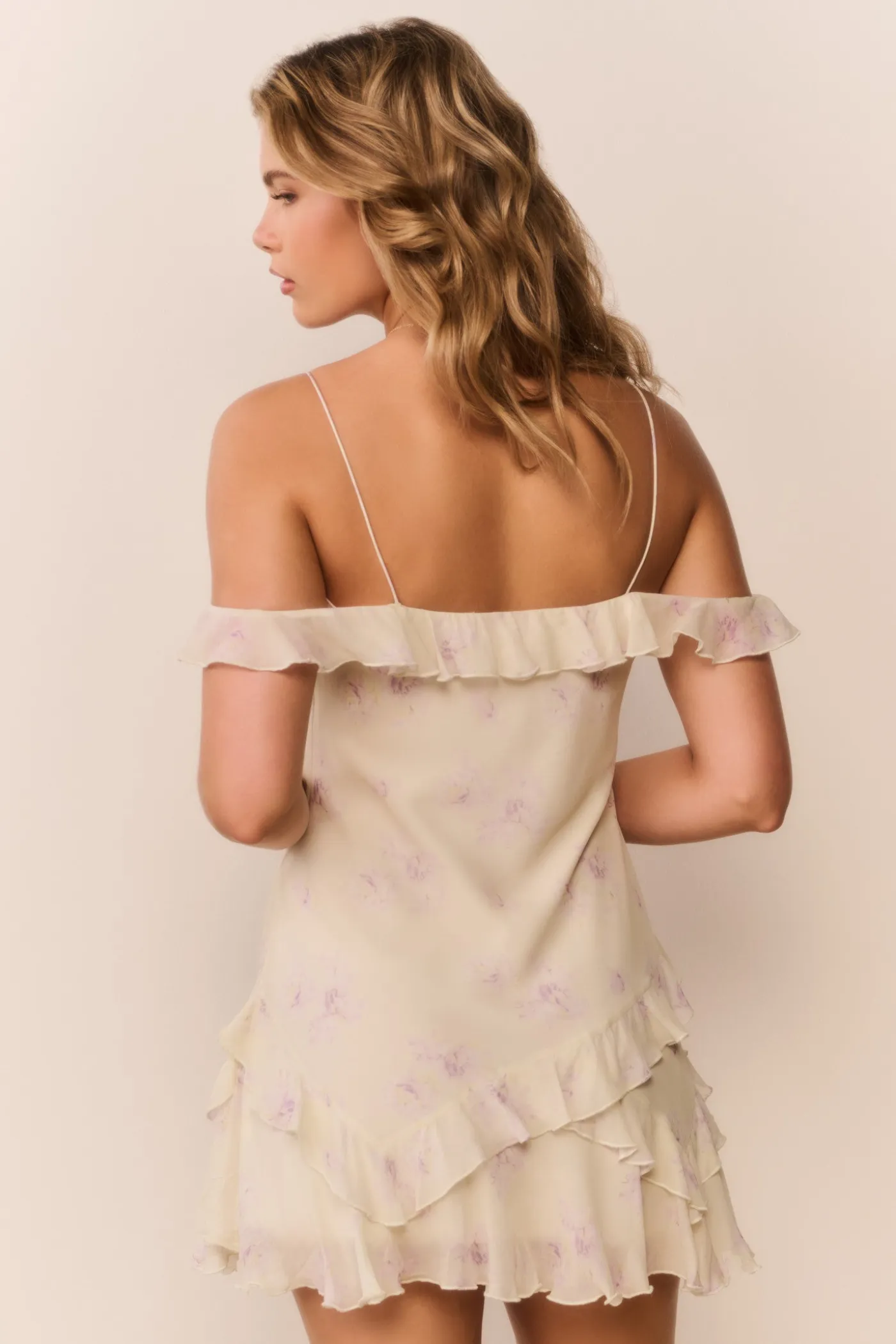 Timara Floral Chiffon Mini Dress