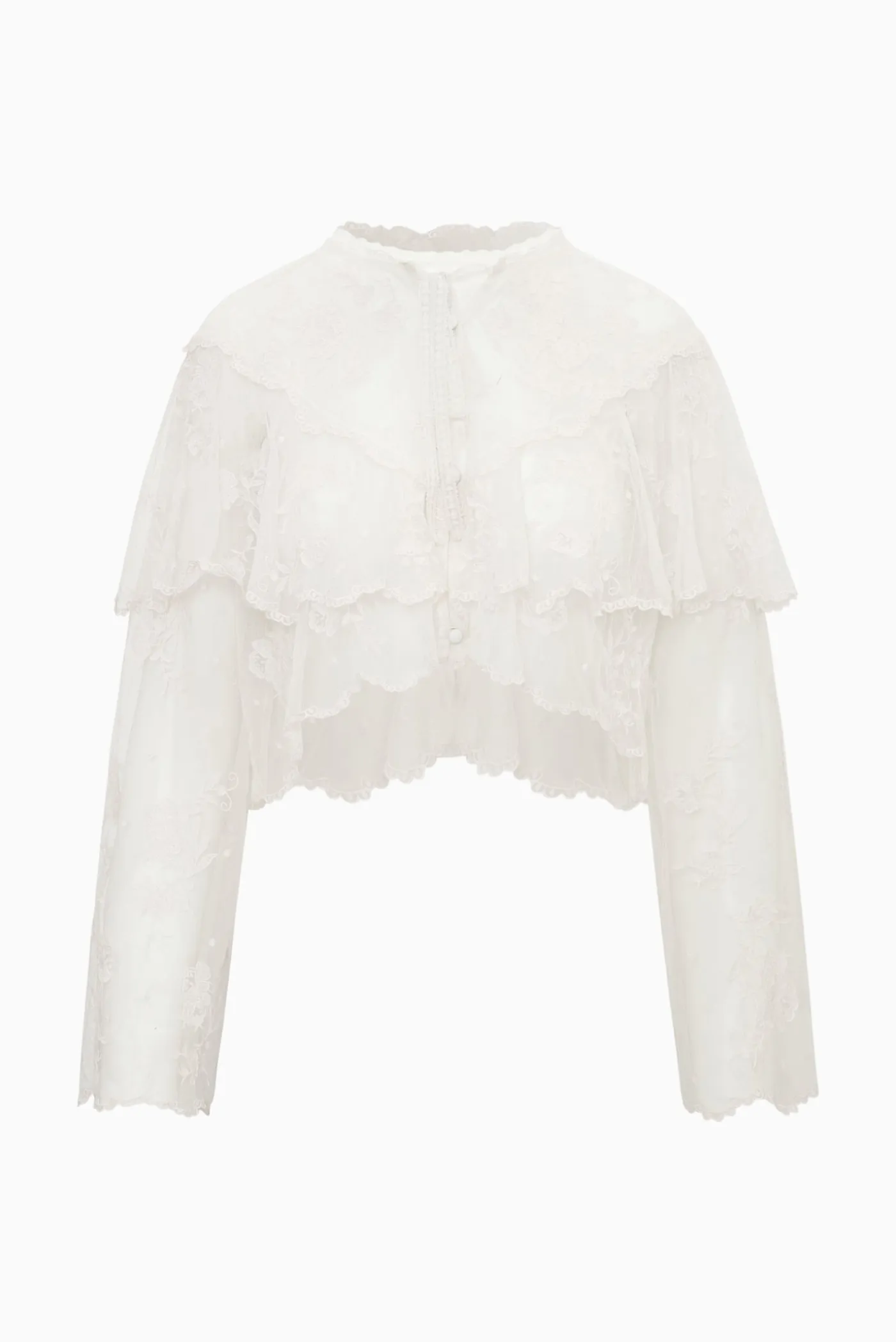 Tourelle Sheer Lace Blouse
