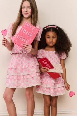 Tween Billie Heart Print Skirt