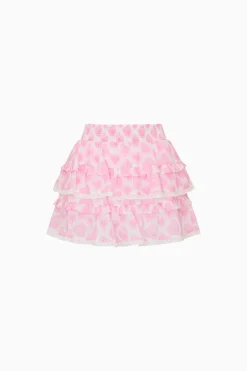 Tween Billie Heart Print Skirt