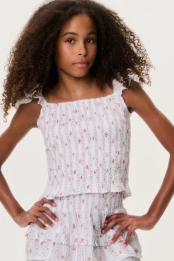 Tween Cherry Stripe Caspia Top