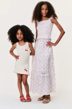 Tween Cherry Stripe Colina Skirt