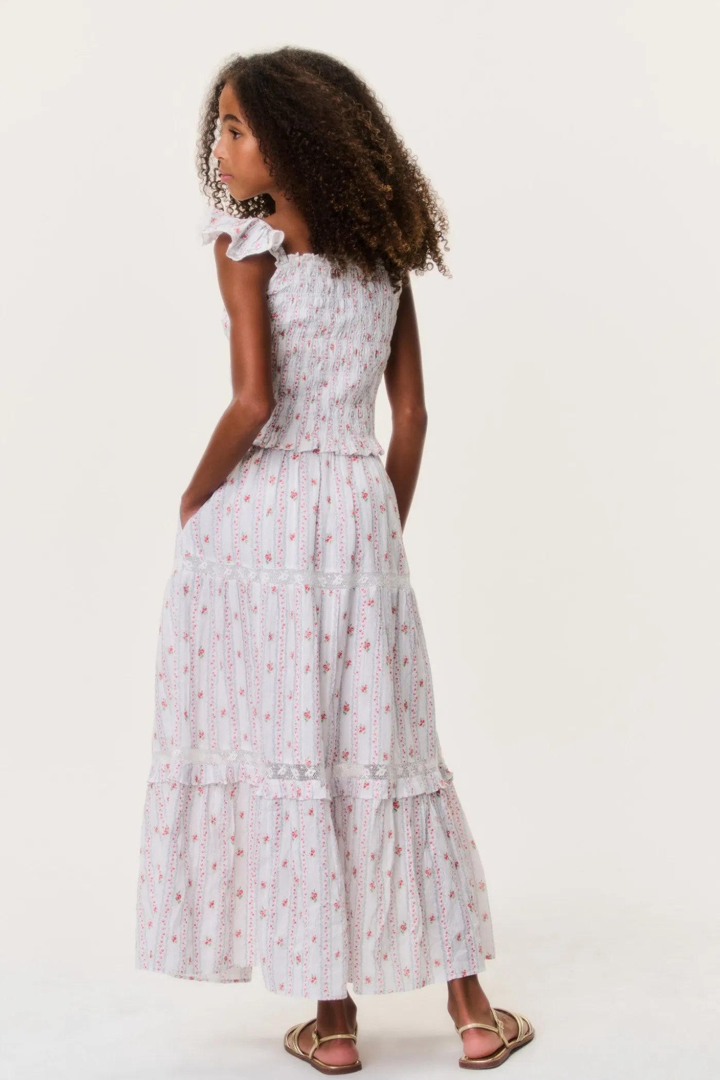 Tween Cherry Stripe Colina Skirt