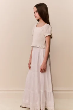 Tween Cotton Tiered Sampaio Maxi Skirt