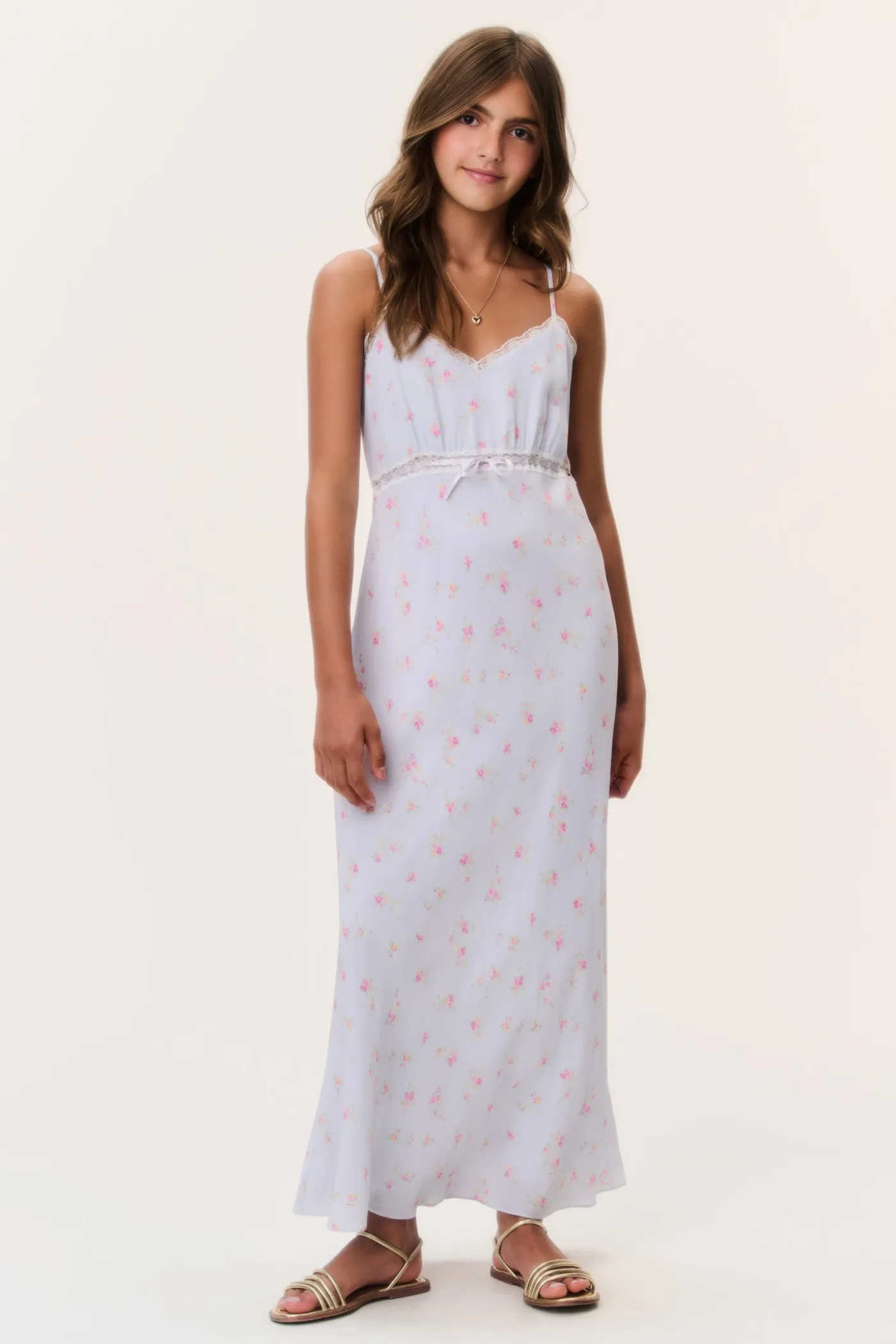 Tween Floral Crepe Esmaril Dress