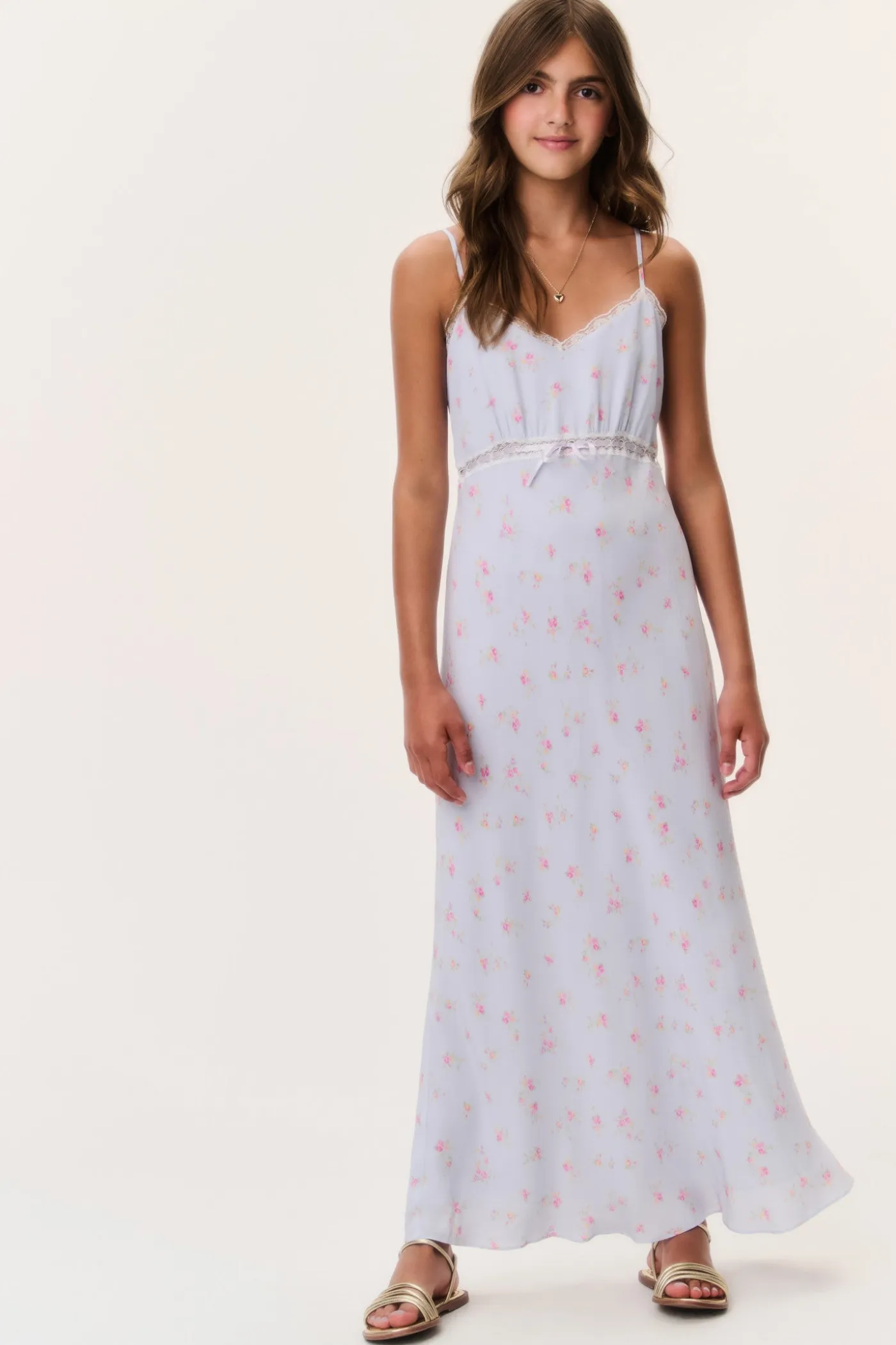 Tween Floral Crepe Esmaril Dress