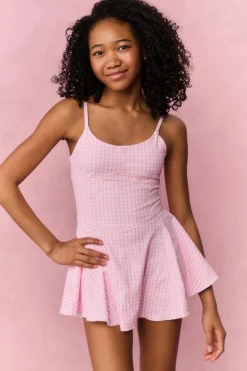 Tween Gingham Kishori Active Dress